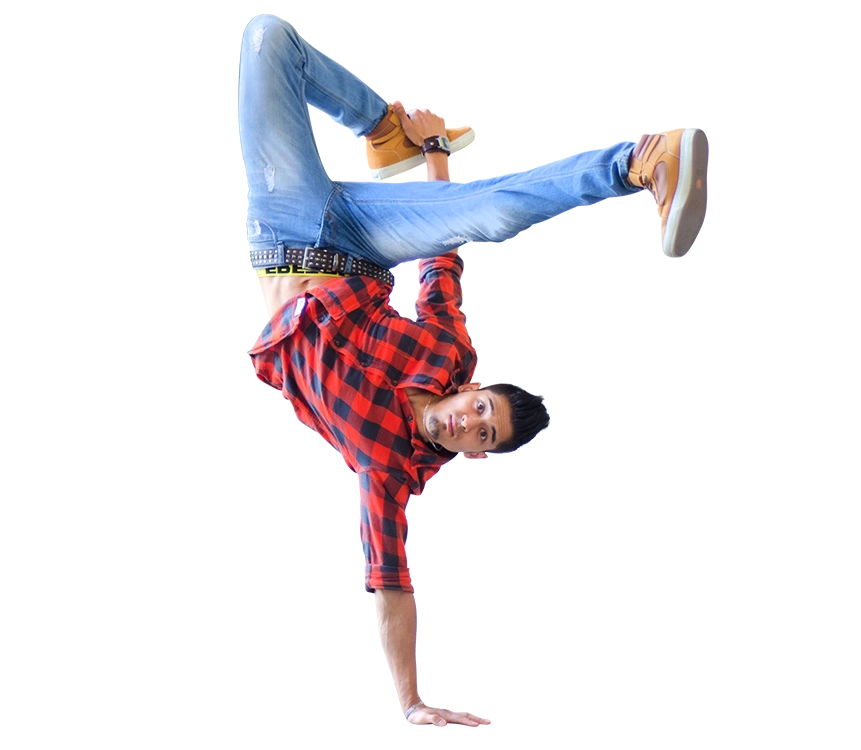 Professeur de danse réalisant une figure de danse