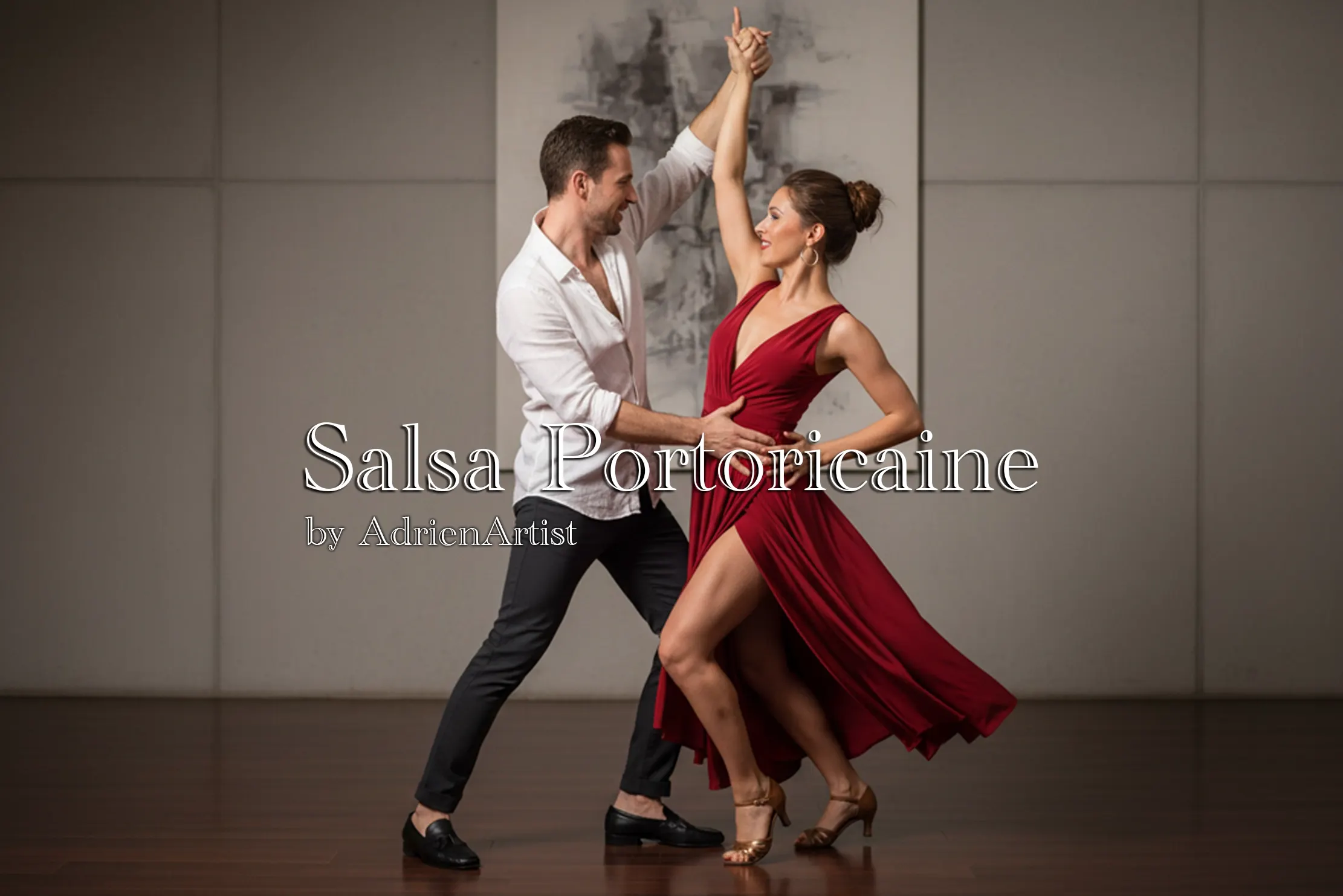Adrien Artist exécutant un pas de salsa portoricaine pour tutoriel danse.